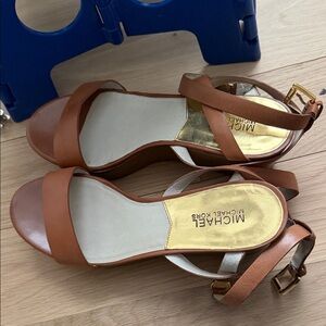 Michael Kors Brown Leather Sandals